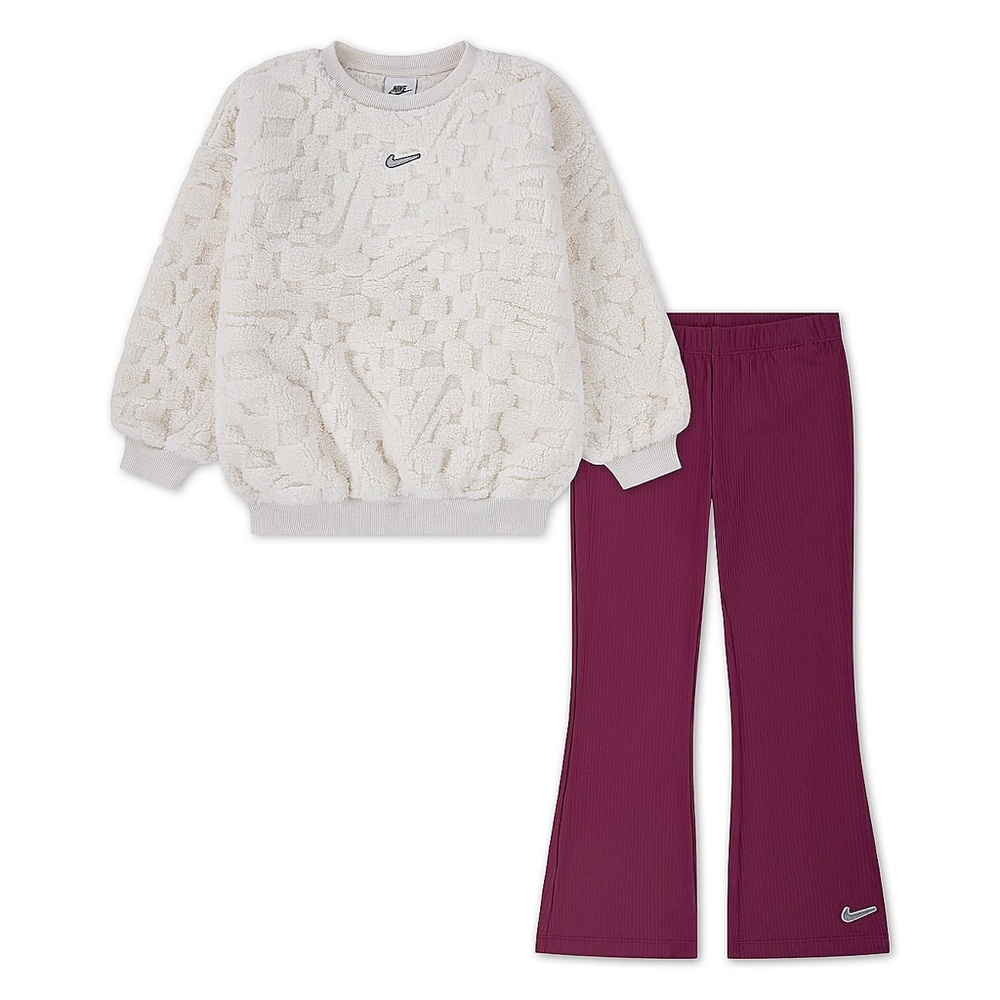 Nike White Fleece Top